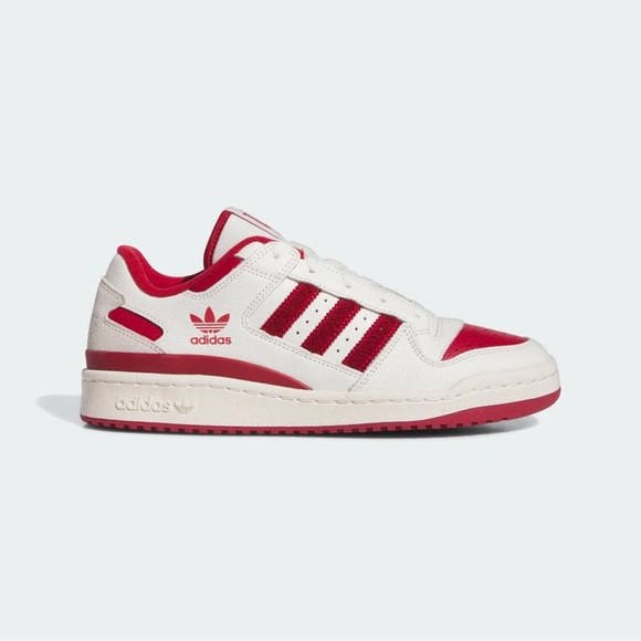 Men’s Adidas White/Crimson Indiana Hoosiers Forum Low Basketball Shoes - Picture 1 of 6